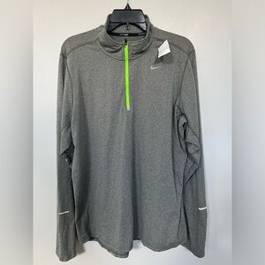 NIKE ELEMENT RUNNING LONG SLEEVE GREY 1/2 ZIP SHIRT STYLE 504606-355 LARGE/USED